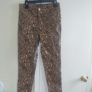 Divided Women's Skinny Animal-Print Jeans - Tan & Black